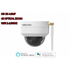 Foscam D4Z室內室外無線雙頻防爆防水P/T/Z高清2K網絡攝影機4倍光學變焦20米夜視