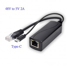 POE Splitter 分離器 48V轉 5V 2.0A Type-C 插頭